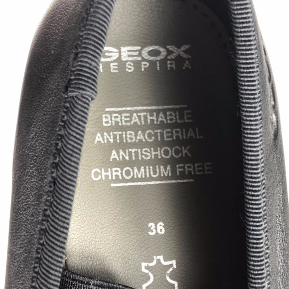 GEOX RESPIRA Black Leather Italian Patent Ballet Flats - Picture 10 of 10